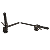 Black toggle clamps with solid arm safety lock