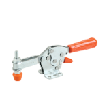 Horizontal toggle clamps with safety lock